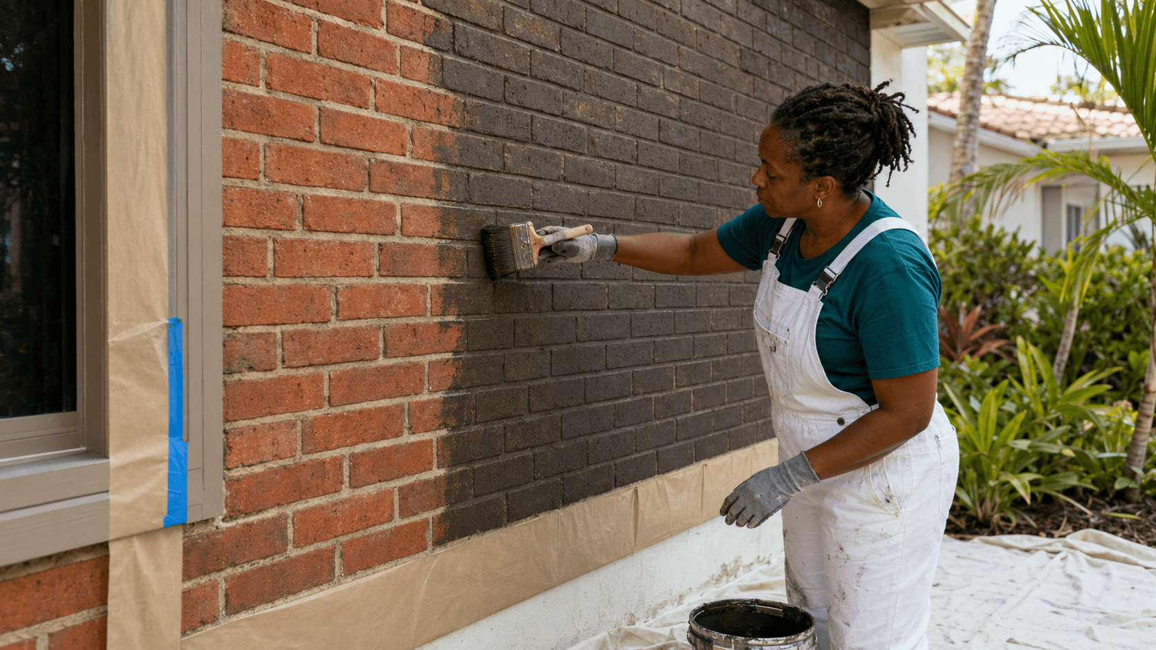 Professional brick staining service