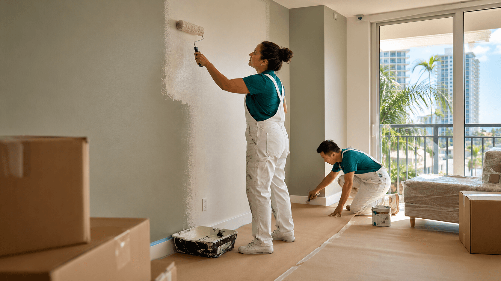 Professional moving-out painting service