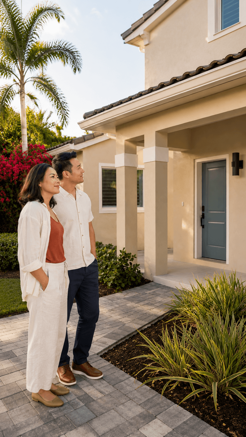 Professional exterior painting of a Miami-area home